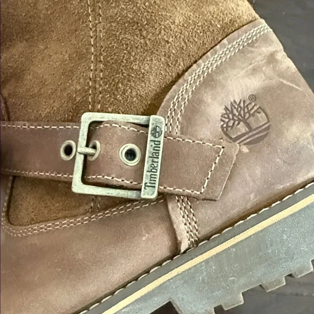 Timberland Girls Brown Leather Boots Size 6.5